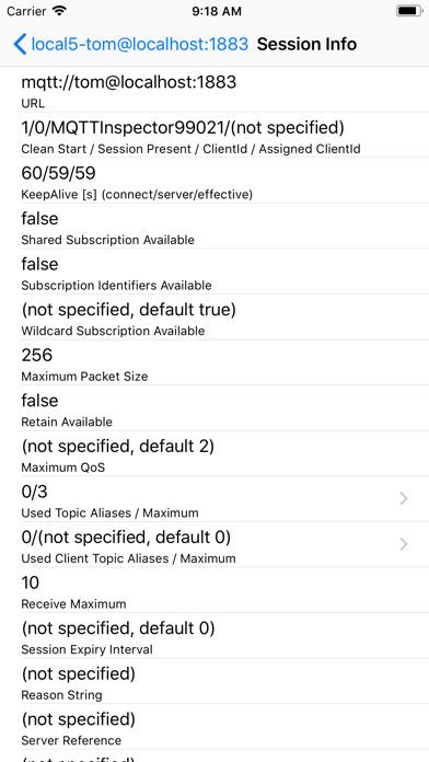 MQTTInspector App screenshot