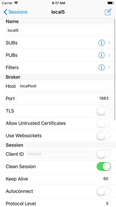 MQTTInspector App screenshot