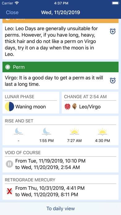 MoonWorx Lunar Calendar App-Screenshot #5