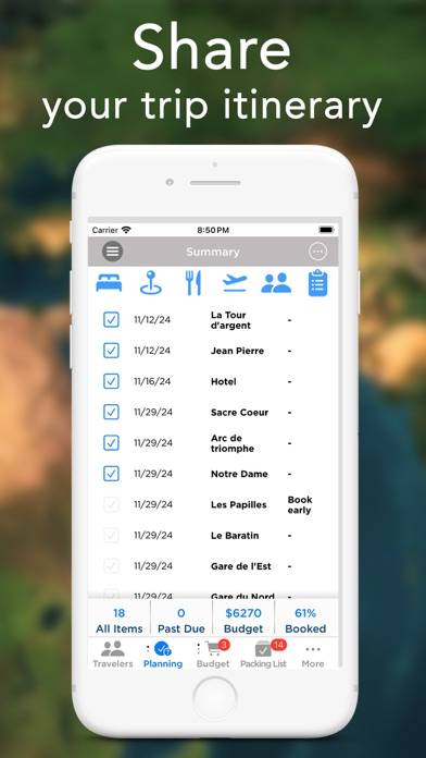 Pro Travel Planner App screenshot