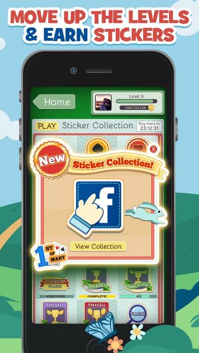 FreeCell Deluxe Social game screenshot