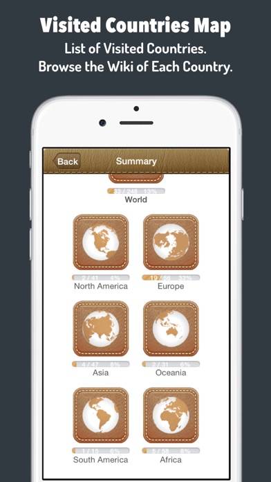 Visited Countries Map App skärmdump #4