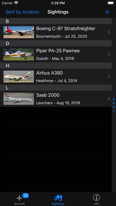 Aircraft ID Captura de pantalla de la aplicación #5