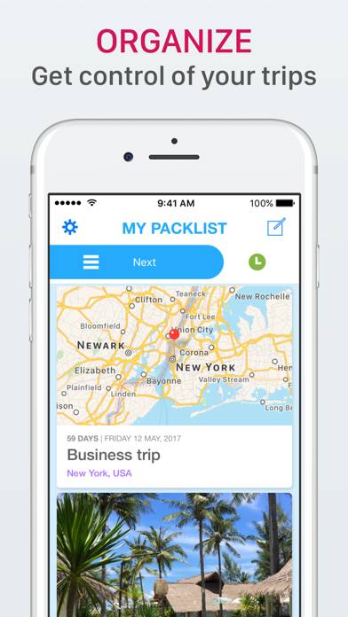 Packlist - Organize your trips Bildschirmfoto
