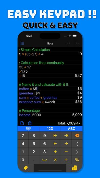 Note Calculator App screenshot #2