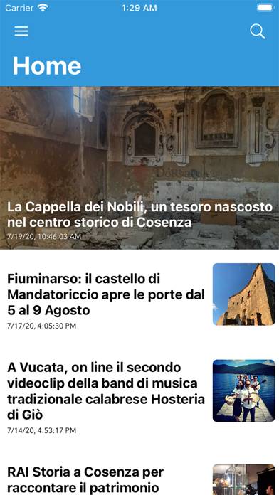 CosenzApp Schermata dell'app