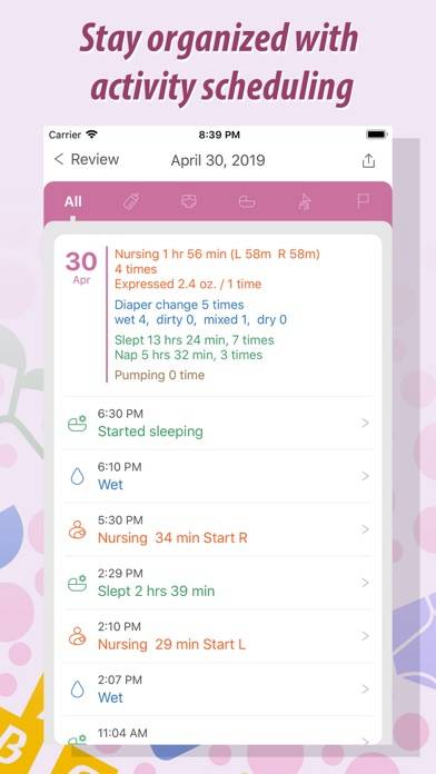 Baby Tracker Captura de pantalla de la aplicación #2