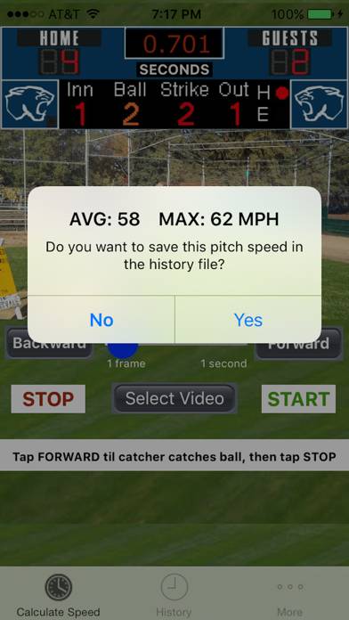 RadarGun-Baseball Pitch Speed App screenshot #2