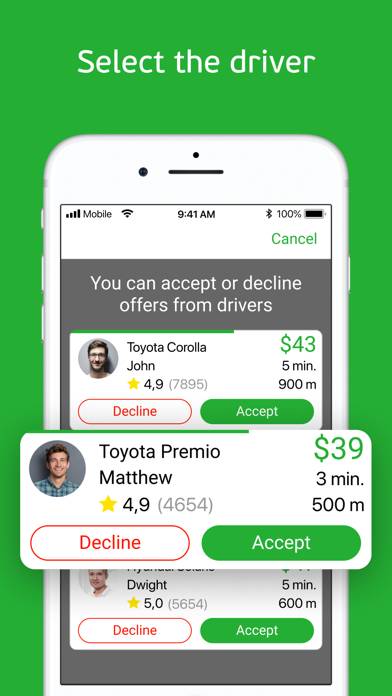 InDrive. Save on city rides App screenshot #3