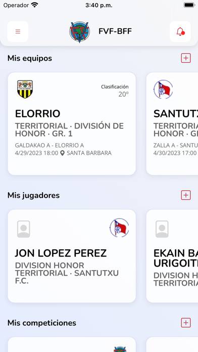 Federación Vizcaína de Fútbol Captura de pantalla de la aplicación #1