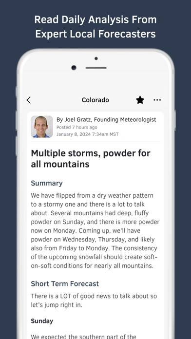 OpenSnow: Forecast Anywhere App skärmdump #3