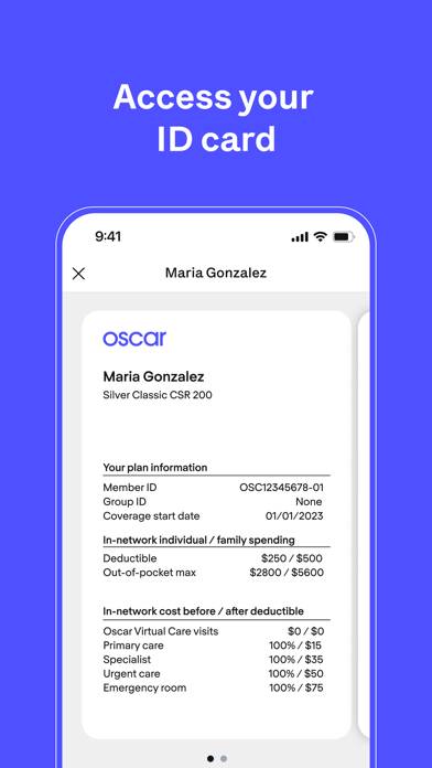 Oscar Health App screenshot