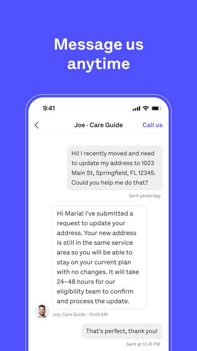 Oscar Health App screenshot