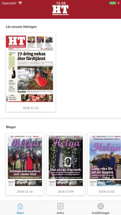 Hudiksvalls Tidning e-tidning App skärmdump #1