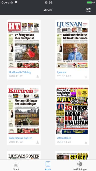 Hudiksvalls Tidning e-tidning App skärmdump #2