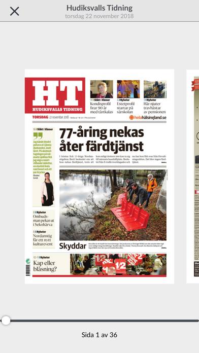 Hudiksvalls Tidning e-tidning App skärmdump #3