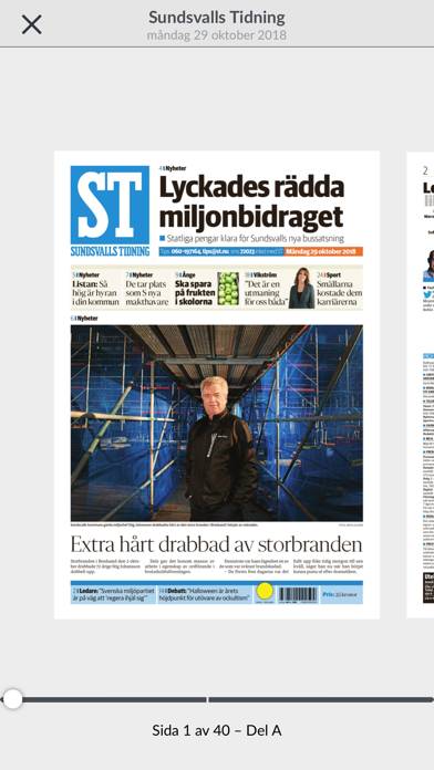Sundsvalls Tidning e-tidning App skärmdump #3