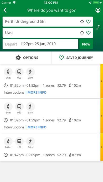 Transperth App screenshot