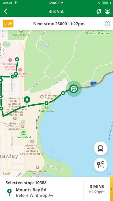 Transperth App screenshot