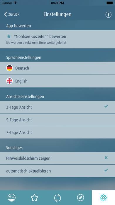 Nordsee Gezeiten App-Screenshot