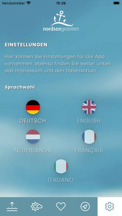 Nordsee Gezeiten App-Screenshot