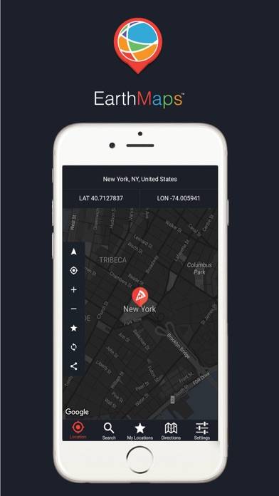 Earth Maps: GPS, Directions, Places, Lat & Lon Schermata dell'app #1
