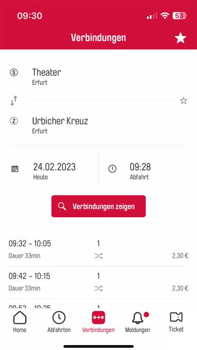 Erfurt mobil App-Screenshot