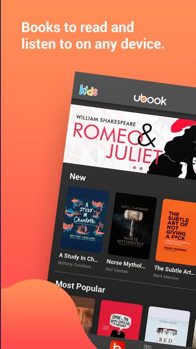Ubook: Audiobooks Schermata dell'app #1
