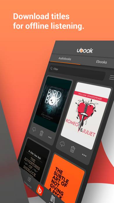 Ubook: Audiobooks Schermata dell'app #4