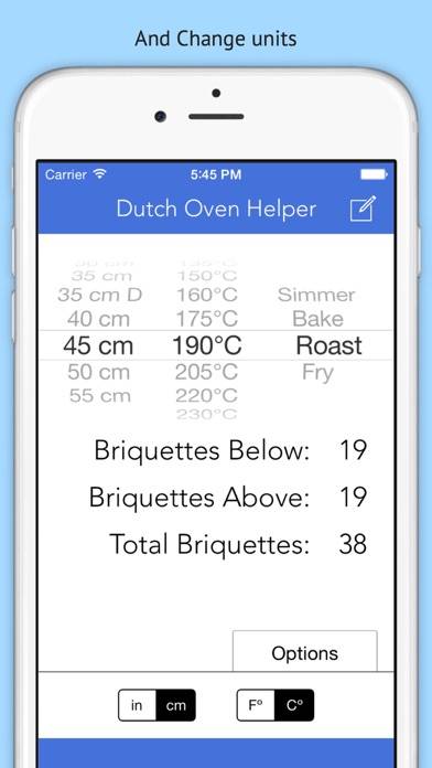 Dutch Oven Helper App-Screenshot