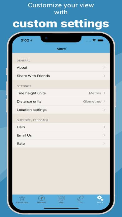 Tide Times TAS Plus App screenshot