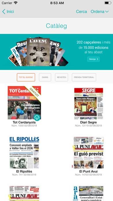 IQUIOSC.cat, premsa i revistes Captura de pantalla de la aplicación