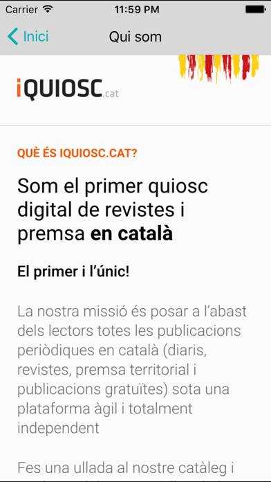 IQUIOSC.cat, premsa i revistes Captura de pantalla de la aplicación