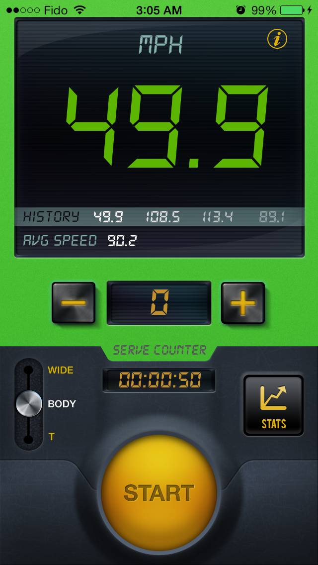 Tennis Serve Speed Radar Gun By CS SPORTS App screenshot #3