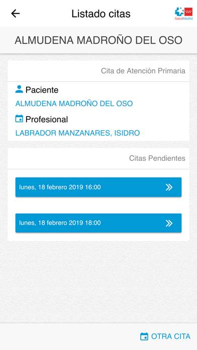 Cita Sanitaria Madrid Captura de pantalla de la aplicación #3
