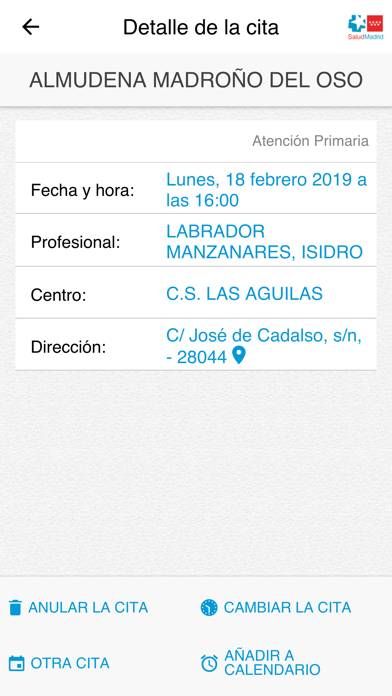 Cita Sanitaria Madrid Captura de pantalla de la aplicación #4