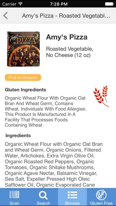 Gluten Free Food Captura de pantalla de la aplicación #2