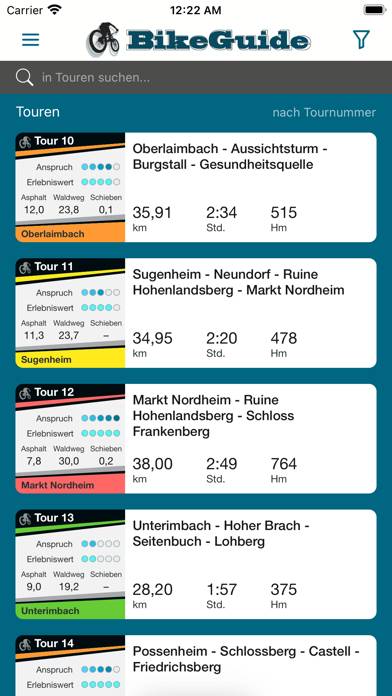 BikeGuide Steigerwald screenshot