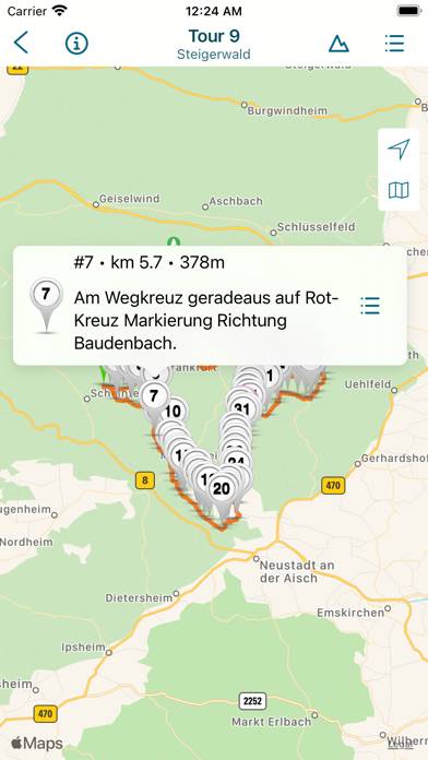 BikeGuide Steigerwald App screenshot