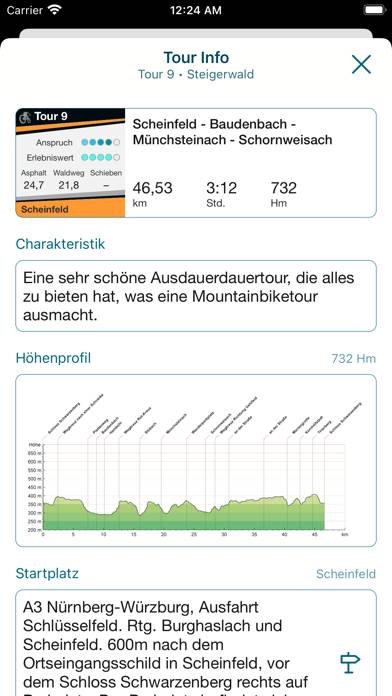 BikeGuide Steigerwald App screenshot