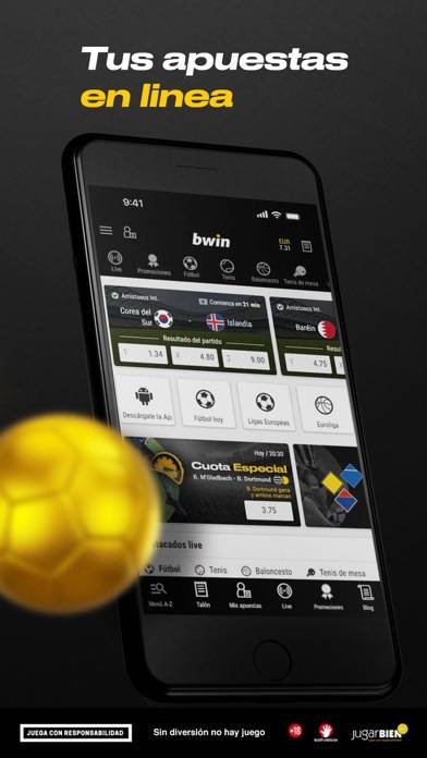 Bwin Apuestas Deportivas Captura de pantalla de la aplicación