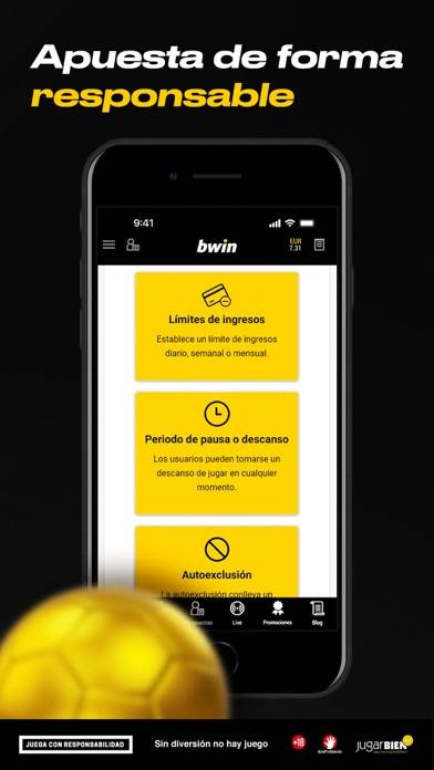 Bwin Apuestas Deportivas Captura de pantalla de la aplicación