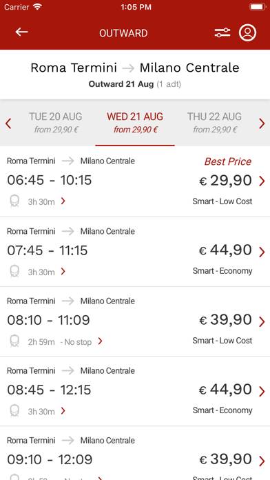 Italo Treno: treni e biglietti App screenshot #4