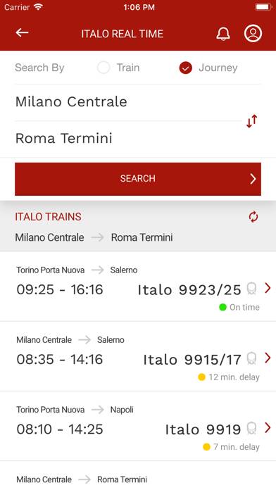 Italo: Italian Highspeed Train Schermata dell'app #5