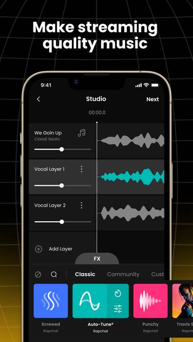 Rapchat: Music Studio Recorder capture d'écran