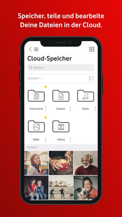 Vodafone E-Mail & Cloud App-Screenshot