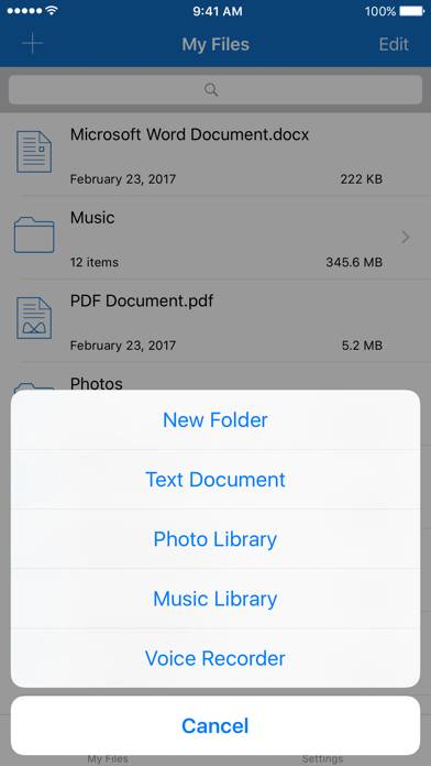 File Manager for iPhone Captura de pantalla de la aplicación #1