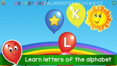 Kids Balloon Pop Language Game Captura de pantalla de la aplicación #3