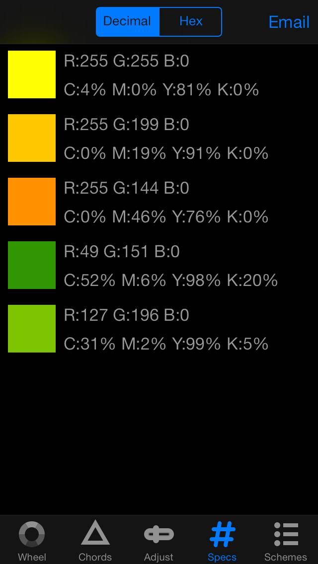 Color Chords Captura de pantalla de la aplicación