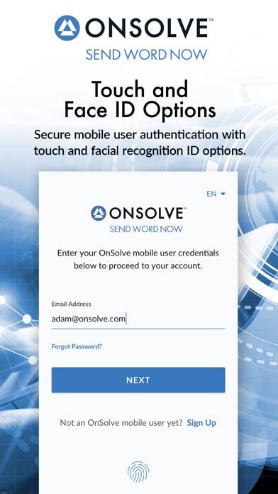 OnSolve Send Word Now Mobile Schermata dell'app #2